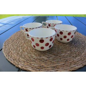 Lot de 4 tasses à café Digoin Sarreguemines