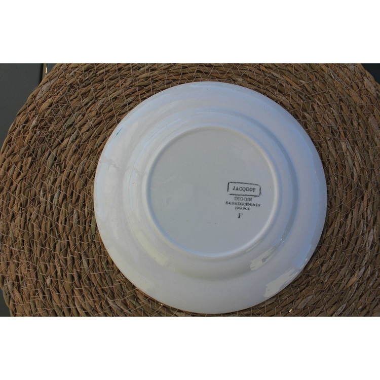Lot de 4 assiettes à dessert Digoin Sarreguemines - Modèle Jacquot
