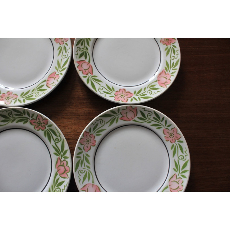 Lot de 4 assiettes à dessert Moulin des Loups