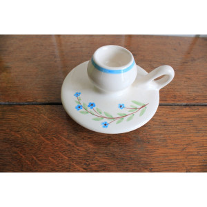 Bougeoir petites fleurs bleues