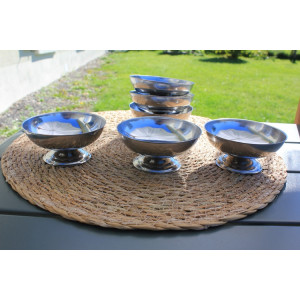Lot de 6 coupe à glace en inox