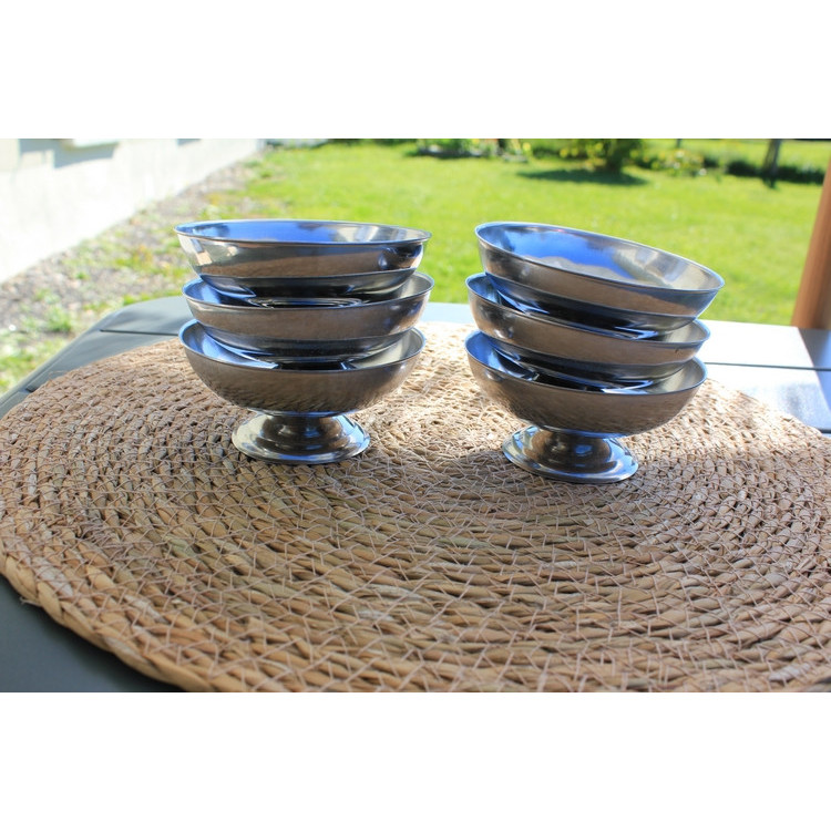 Lot de 6 coupe à glace en inox