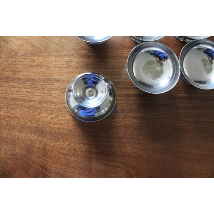 Lot de 6 coupe à glace en inox