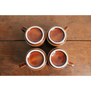 Lot de 4 tasses anciennes à café