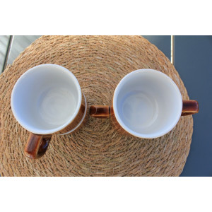 Lot de 4 tasses anciennes à café