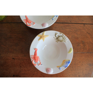 Lot de 2 petits plats de service italien