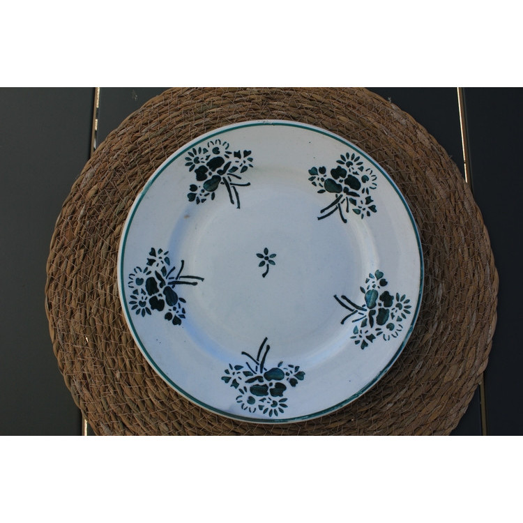 Lot de 5 assiettes plates des faïenceries du Rhône Labrut frères