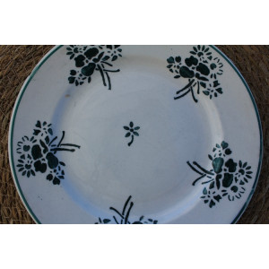 Lot de 5 assiettes plates des faïenceries du Rhône Labrut frères
