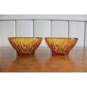 Lot de 2 bols vintage en verre