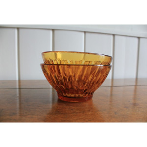 Lot de 2 bols vintage en verre