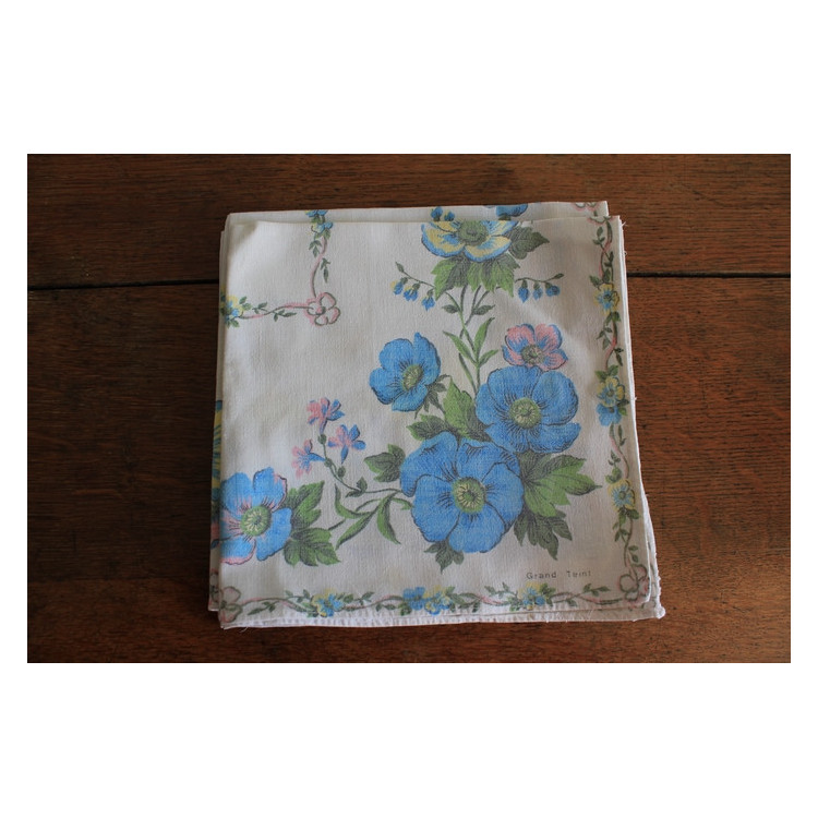 Lot de 5 serviettes de table anciennes