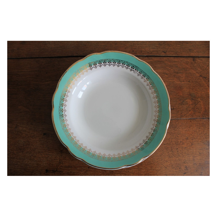 Lot de 3 assiettes à soupe Digoin Sarreguemines