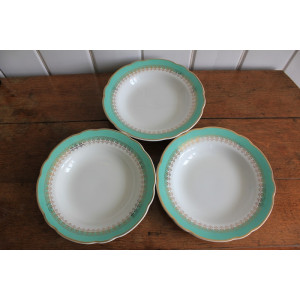 Lot de 3 assiettes à soupe Digoin Sarreguemines