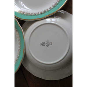 Lot de 3 assiettes à soupe Digoin Sarreguemines