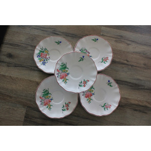 Lot de 5 sous tasses K.G Lunéville