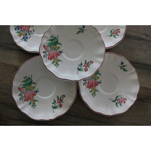 Lot de 5 sous tasses K.G Lunéville