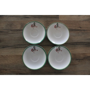 Lot de 4 sous tasses Digoin
