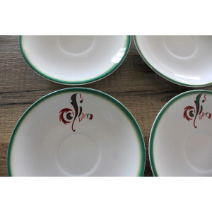 Lot de 4 sous tasses Digoin