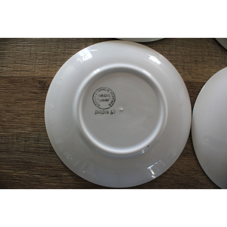 Lot de 4 sous tasses Digoin