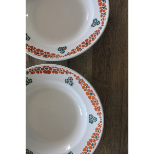 Lot de 2 assiettes creuses Faïencerie Nouvelle Givors