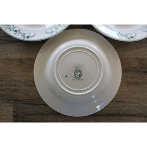 Lot de 3 assiettes creuses Faïencerie Nouvelle Givors