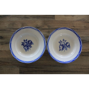 Lot de 2 assiettes creuses Digoin Sarreguemines